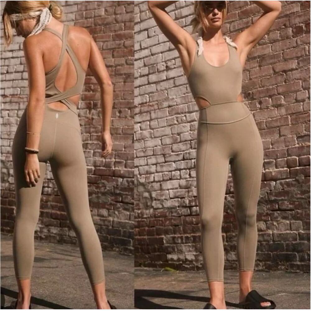 Free People Movement Back it up One piece Size Small / Sage Green